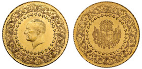 Turkey Republic 1962 gold 500 Kurush
