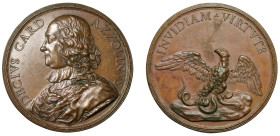 Cardinal Decio Azzolino bronze Medal by Giovanni Battista Guglielmada