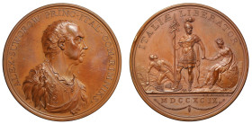 Count Alexander Suvorov Liberation of Italy 1799 copper Medal by C H Küchler