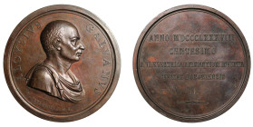 Luigi Galvani Italian physician 1888 bronze Medal by Tommaso Mercandetti