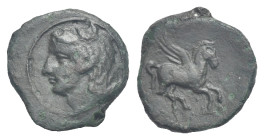 Sicily, Kephaloidion. Bronze circa 344-336, Æ 14.88 mm, 2.12 g.
About VF