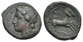 Sicily, Syracuse. Bronze circa 287-278, Æ 22.48 mm, 6.18 g.
About VF