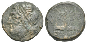 Sicily, Syracuse. Hieron II, Bronze circa 240-215 BC, Æ 19.78 mm, 6.31 g.
About VF