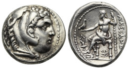 Kings of Macedon, Amphipolis. Alexander III the Great posthumous issue. Tetradrachm circa 315-294, AR 26.87 mm, 17.08 g.
Good VF