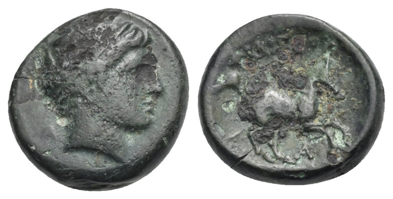 Kings of Macedon. Philip II, 359-336 BC. Bronze uncertain mint in Macedon, AE 18...