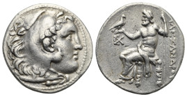 Kings of Macedon, Alexander III 'The Great'. Tetradrachm 336-323 BC, AR 28,74 mm, 17,01 g. Posthumous issue in the name and type of Alexander III.
Go...