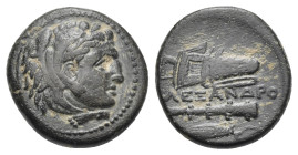 Kings of Macedon. Alexander III the Great, 336-323 BC. Bronze, uncertain mint. AE 18.72 mm, 6.48 g.
VF