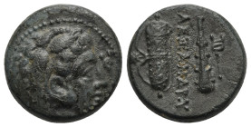 Kings of Macedon. Philip III Arrhidaios, 323-317. Bronze, Tarsos. AE, 18.07 mm, 6.65 g.
Good VF