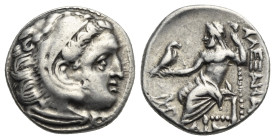 Kings of Macedon, Kolophon. Issue in the name and types of Alexander III of Macedon. Drachm circa 319-310 BC, AR 17.20 mm, 4.27 g. 
VF