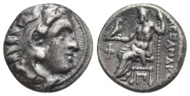 Kings of Macedon, Kolophon. Issue in the name and types of Alexander III of Macedon. Drachm circa 310-301 BC, AR 17.24 mm, 4.31 g. 
VF