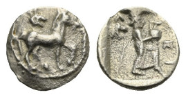 Thessaly, Larissa. Obol circa 460-440 BC, AR 11.03 mm, 0.81 g.
About VF
