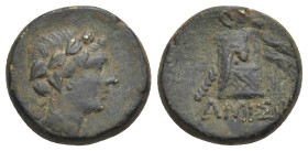 Pontus. Amisos. Mithradates VI Eupator, 85-65 BC. Bronze. AE, 20.81 mm, 8.00 g.
VF