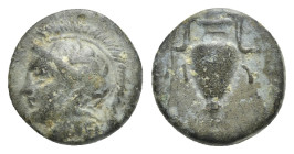 Aeolis. Myrina. Bronze, 4th-3rd century BC. AE, 10.59 mm, 1.12 g.
F