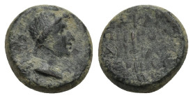 Phrygia, Eucarpia. Livia Augusta wife of Augustus, 14-29 under Tiberius. Bronze struck under the priestess Apphia, after 14, AE 13.80 mm, 2.64 g.
Abou...