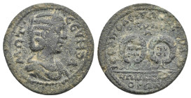 Phrygia, Hierapolis. Otacilia Severa Augusta, wife of Philip I the Arab, 244-249. Bronze, AE 25.72 mm, 6.12 g.
About VF