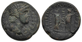 Phrygia, Laodicea ad Lycum. Nero, 54-68. Bronze, struck under the magistrate Antonius Zenon II, son of Zenon, AE 24.10 mm, 11.08 g. 
VF