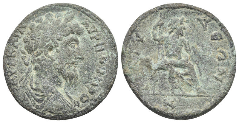 Pamphylia, Magydus. Lucius Verus and Marcus Aurelius co-emperors, 161-169. Bronz...