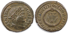 Römische Münzen, MÜNZEN DER RÖMISCHEN KAISERZEIT. Constantinus I. (307-337 n. Chr). Follis. (2.50 g. 19 mm) Vs.: CONSTANTINVS AVG, Kopf mit Lorbeerkra...