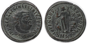 Römische Münzen, MÜNZEN DER RÖMISCHEN KAISERZEIT. Licinius I. (308-324 n. Chr). Follis. (3,27 g. 21 mm) Vs.: IMP C VAL LICIN LICINIVS PF AVG, Kopf mit...