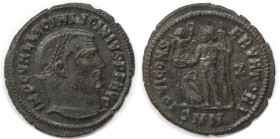 Römische Münzen, MÜNZEN DER RÖMISCHEN KAISERZEIT. Licinius I. (308-324 n. Chr). Follis. (3,62 g. 23 mm) Vs.: IMP C VAL LICIN LICINIVS PF AVG, Kopf mit...