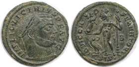 Römische Münzen, MÜNZEN DER RÖMISCHEN KAISERZEIT. Licinius I. (308-324 n. Chr). Follis (3.70 g. 22.5 mm). Vs.: IMP LIC LICINIVS PF AVG, Kopf mit Lorbe...