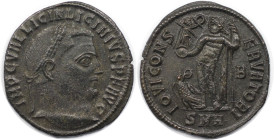 Römische Münzen, MÜNZEN DER RÖMISCHEN KAISERZEIT. Licinius I. (308-324 n. Chr). Follis (2.46 g. 21 mm). Vs.: IMP C VAL LICIN LICINIVS PF AVG, Kopf mit...