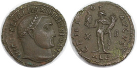 Römische Münzen, MÜNZEN DER RÖMISCHEN KAISERZEIT. Maximinus II. (310-313 n. Chr). Follis. (6,44 g. 22 mm) Vs.: IMP C GAL VAL MAXIMINVS PF AVG, Kopf mi...