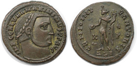 Römische Münzen, MÜNZEN DER RÖMISCHEN KAISERZEIT. Maximinus II. (310-313 n. Chr). Follis. (6,37 g. 24,5 mm) Vs.: IMP C GAL VAL MAXIMINVS PF AVG, Kopf ...