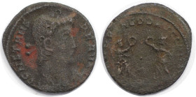 Römische Münzen, MÜNZEN DER RÖMISCHEN KAISERZEIT. Constans I. (320-350 n. Chr). Follis. (1,66 g. 16 mm) Vs.: CONSTANS PF AVG, Büste mit pearl diadem n...