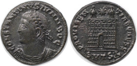 Römische Münzen, MÜNZEN DER RÖMISCHEN KAISERZEIT. Constantinus II., Cäsar (317-337 n. Chr). Follis 326-328 n. Chr., Thessalonica. (3,38 g. 19,0 mm) Vs...