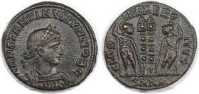 Römische Münzen, MÜNZEN DER RÖMISCHEN KAISERZEIT. Constantinus II. (337-340 n. Chr). Follis 330-335 n. Chr., Nicomedia. (2,48 g. 17,5 mm) Vs.: CONSTAN...
