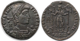 Römische Münzen, MÜNZEN DER RÖMISCHEN KAISERZEIT. Constantius II. (337-361 n. Chr). Follis 350 n. Chr., Siscia. (4,68 g. 22,5 mm) Vs.: DN CONSTANTIVS ...