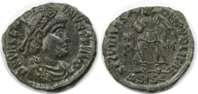 Römische Münzen, MÜNZEN DER RÖMISCHEN KAISERZEIT. Valentinianus I. (364-375 n. Chr). Ae 3 (2,58 g. 17,5 mm) Vs.: DN VALENTINIANVS PF AVG, Drapierte, k...
