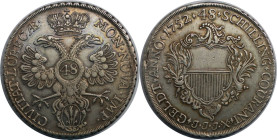 Altdeutsche Münzen und Medaillen, LÜBECK. STADT. Taler (48 Schilling) 1752, mit dem Abzeichen des Bürgermeisters Heinrich Rust. Silber. 27,34 g. Behre...