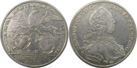 Altdeutsche Münzen und Medaillen, NÜRNBERG, STADT. Franz I. (1745-1765). Konv.-Taler 1759 MF. Silber. Dav. 2485. Sehr schön
