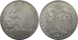 Altdeutsche Münzen und Medaillen, NÜRNBERG, STADT. Franz I. (1745-1765). Taler 1761. Sitzende Noris / Doppeladler. Silber. Schön 52. Sehr schön
