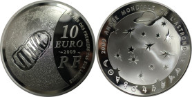 Europäische Münzen und Medaillen, Frankreich / France. Astronomie. 10 Euro 2009. 22,20 g. 0.900 Silber. 0.64 OZ. KM 1621. Polierte Platte