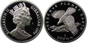 Europäische Münzen und Medaillen, Gibraltar. Spanischer Adler. 1 Crown 1994. 28,28 g. 0.925 Silber. 0.84 OZ. KM 241a. Polierte Platte.