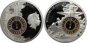 Weltmünzen und Medaillen, Cookinseln / Cook Islands. "WINDOWS OF HISTORY" Grand Central Terminal New York. 10 Dollars 2013. 0.925 Silber. 50 g. 50 mm....