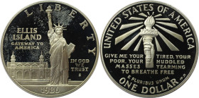 Weltmünzen und Medaillen, Vereinigte Staaten / USA / United States. 100 Jahre Freiheitsstatue. 1 Dollar 1986 S. 26,73 g. 0.900 Silber. 0.77 OZ. KM 214...