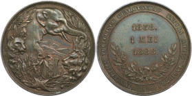 Medaillen und Jetons, Medaillen und Jetons alle Europa. Niederlande. Medaille 1888. Zum 50. Jahrestag der Gesellschaft Natura Artis Magistra in Amster...
