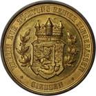 Medaillen und Jetons, Hundesport / Dog sports. "Verein zur Züchtung Reiner Hunderassen - Giessen" Medaille 1899, Bronze. Fergold. 45 mm. 38.04 g. Stem...
