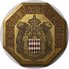Medaillen und Jetons, Hundesport / Dog sports. "SOCIETE CANINE de MONACO" Medaille 1930, Bronze. 53 mm. 74.05 g. Vorzüglich