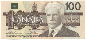 Banknoten, Kanada / Canada. 100 Dollars 1988. Pick 99a. I