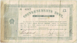 Banknoten, Südafrika / South Africa. 1 Pound 1900. Pick 54b. III-IV