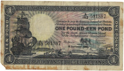 Banknoten, Südafrika / South Africa. 1 Pound 1946. Pick 84f. III-IV