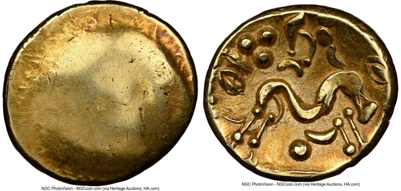 EASTERN GAUL. Ambiani. Ca. mid 1st century BC. AV stater (18mm, 6.19 gm). NGC XF...