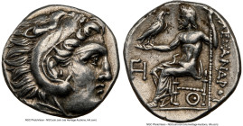 MACEDONIAN KINGDOM. Alexander III the Great (336-323 BC). AR drachm (17mm, 4.24 gm, 9h). NGC Choice XF 5/5 - 4/5. Posthumous issue of Lampsacus, ca. 3...