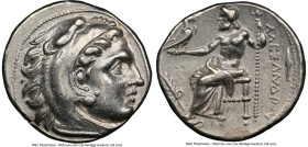 MACEDONIAN KINGDOM. Alexander III the Great (336-323 BC). AR drachm (17mm, 11h). NGC Choice XF. Early posthumous issue of Teos, ca. 323-319 BC. Head o...