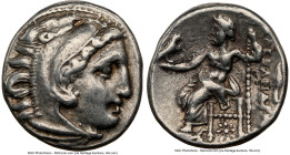 MACEDONIAN KINGDOM. Alexander III the Great (336-323 BC). AR drachm (17mm, 11h). NGC Choice VF. Early posthumous issue of Colophon, ca. 322-317 BC. He...